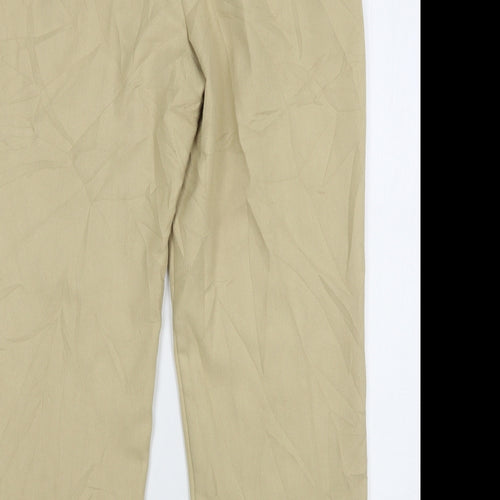 Marks and Spencer Womens Beige  Polyester Trousers  Size 14 L27 in Regular