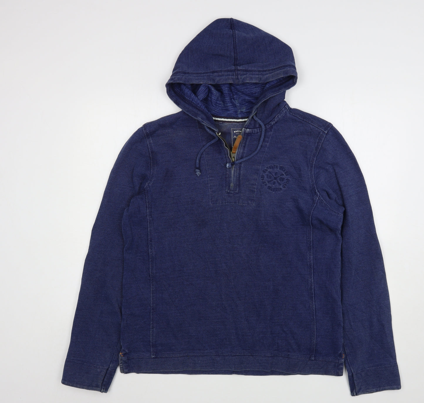 Fat Face Mens Blue  Cotton Pullover Hoodie Size M