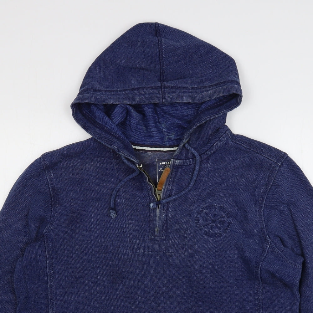 Fat Face Mens Blue  Cotton Pullover Hoodie Size M