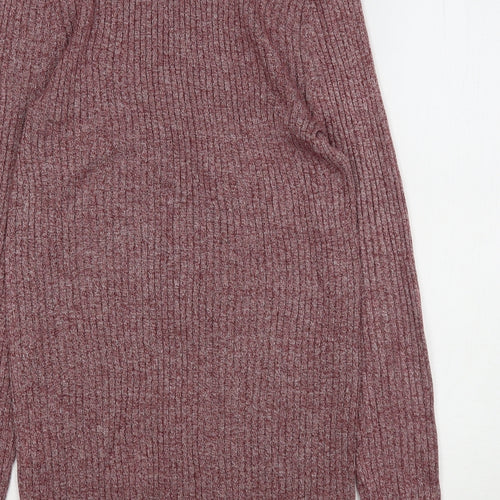 Topman Mens Red Round Neck  Acrylic Pullover Jumper Size L