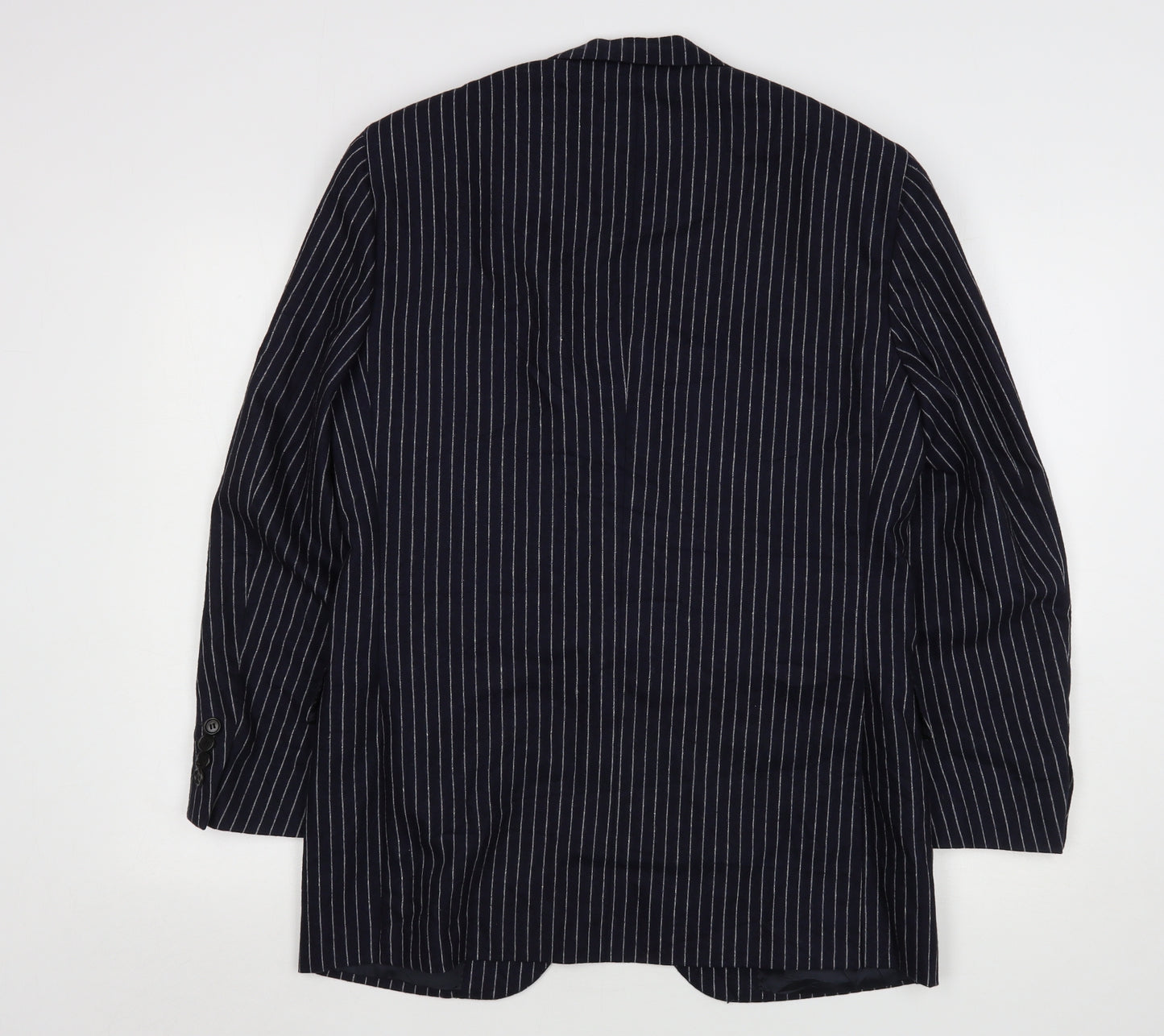 VIP Mens Grey Striped Wool Jacket Suit Jacket Size 42