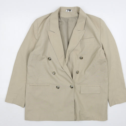 Klass Womens Beige  Polyester Jacket Suit Jacket Size 14