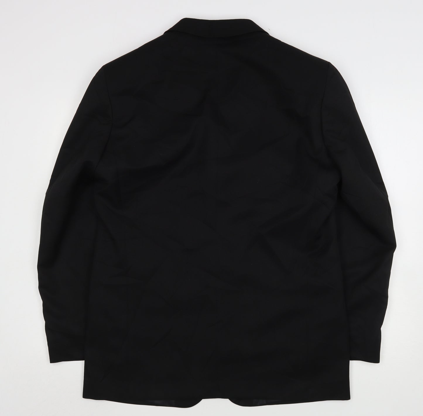 Zantos Mens Black  Polyester Jacket Suit Jacket Size 40