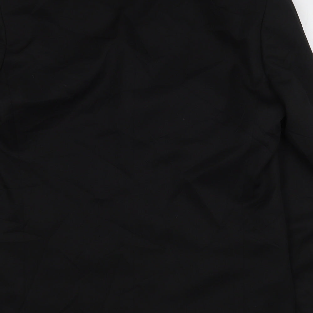 Zantos Mens Black  Polyester Jacket Suit Jacket Size 40