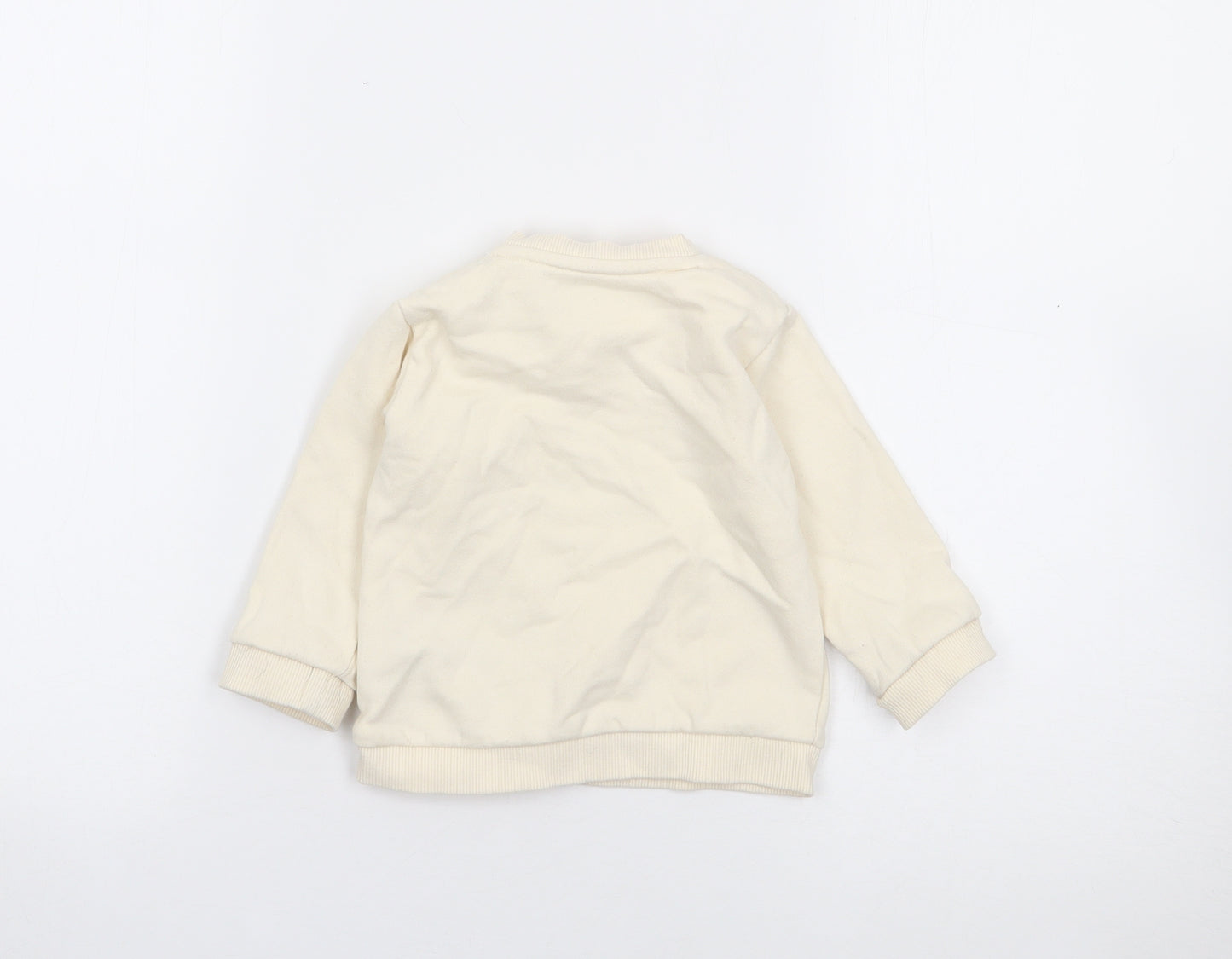 Marks and Spencer Baby Ivory  Cotton Pullover Jumper Size 9-12 Months  Pullover - Christmas, Penguin