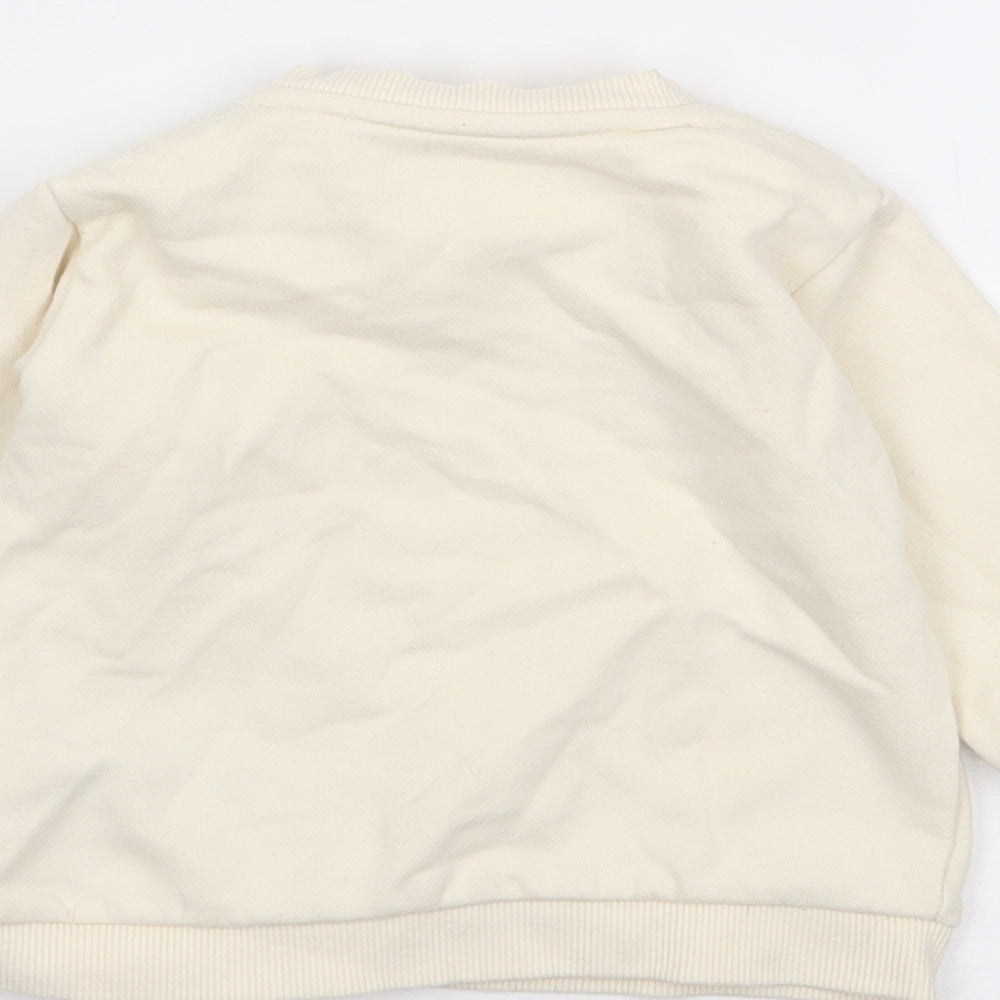 Marks and Spencer Baby Ivory  Cotton Pullover Jumper Size 9-12 Months  Pullover - Christmas, Penguin