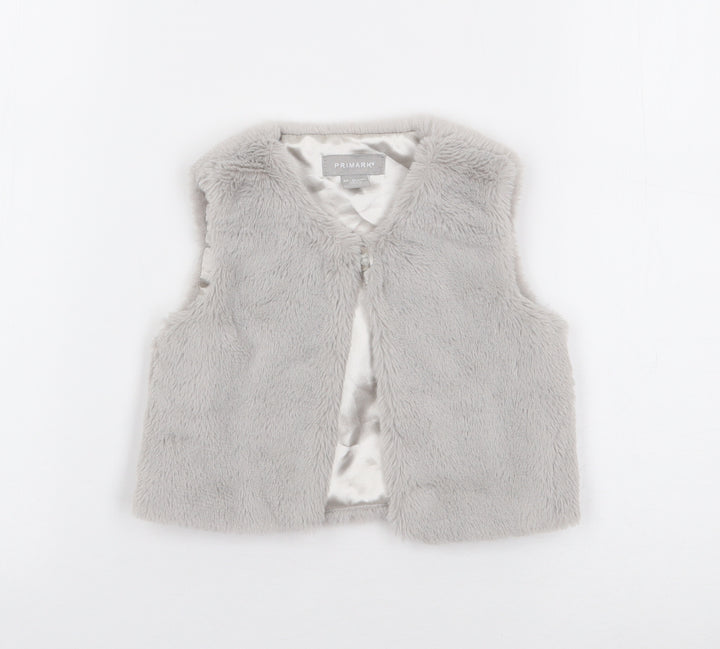 Primark Boys Grey   Gilet Waistcoat Size 24 Months   Button