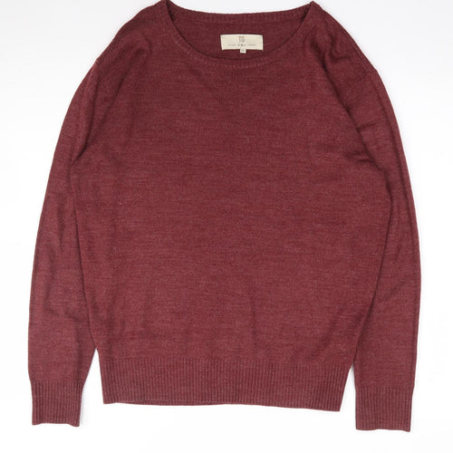 TG Mens Red Crew Neck  Acrylic Pullover Jumper Size M