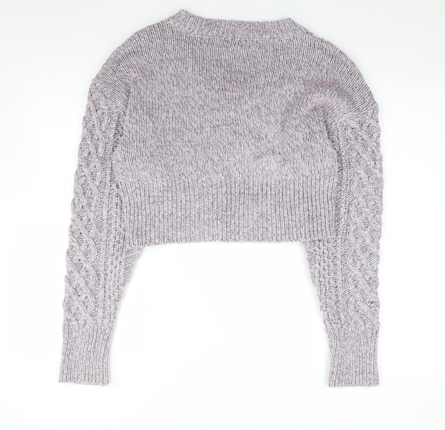 Topshop Womens Pink V-Neck  Acrylic Pullover Jumper Size 6