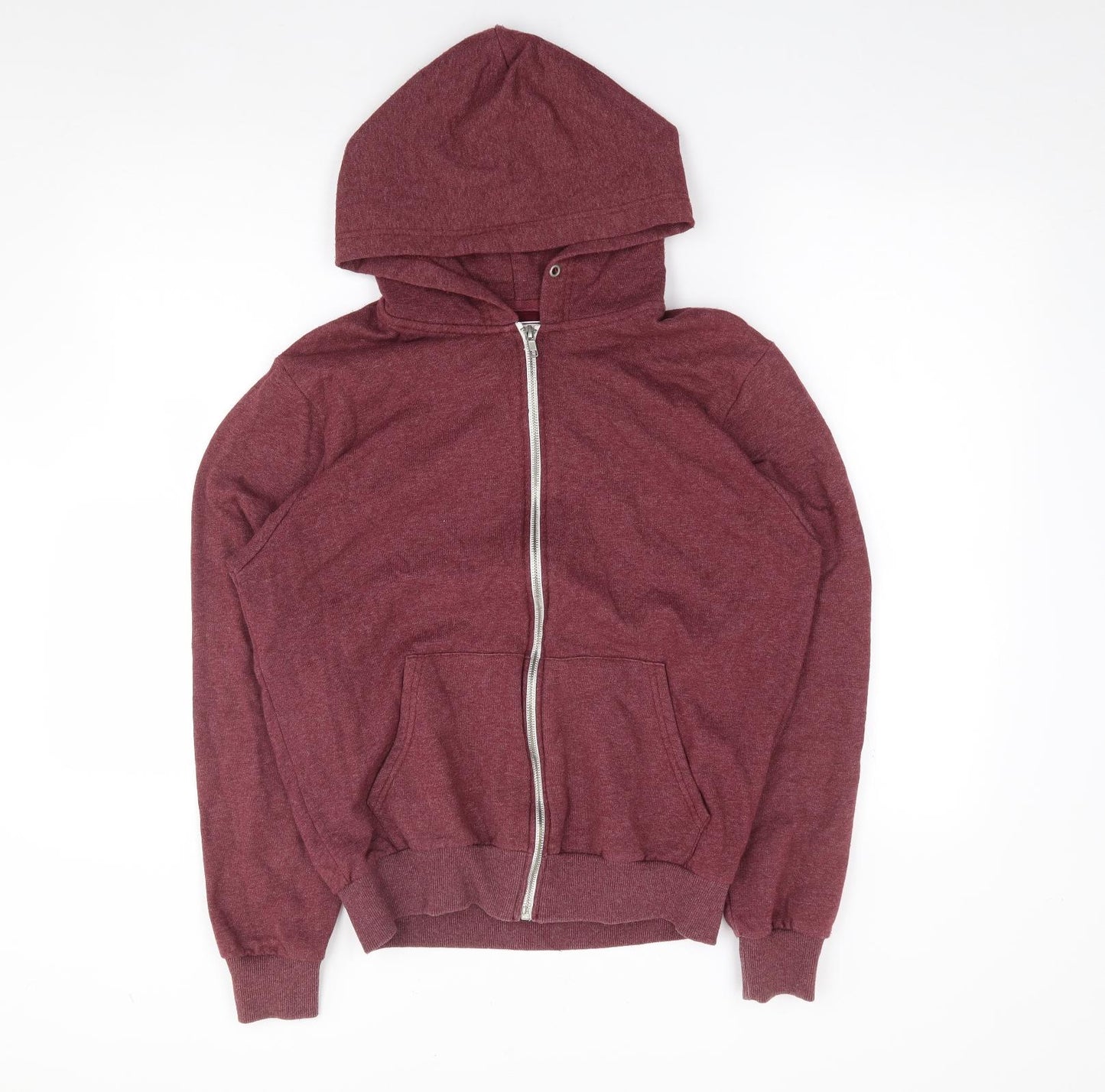 Primark Mens Red  Cotton Full Zip Hoodie Size M