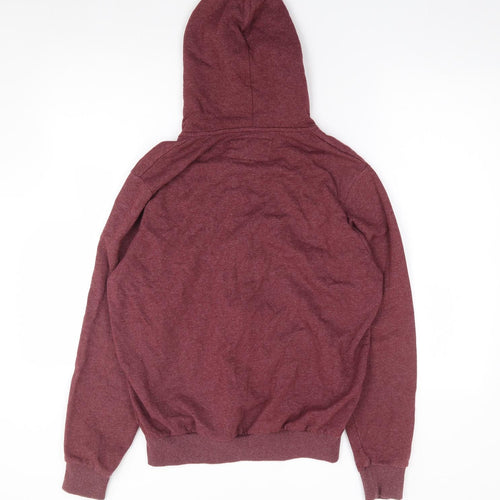 Primark Mens Red  Cotton Full Zip Hoodie Size M