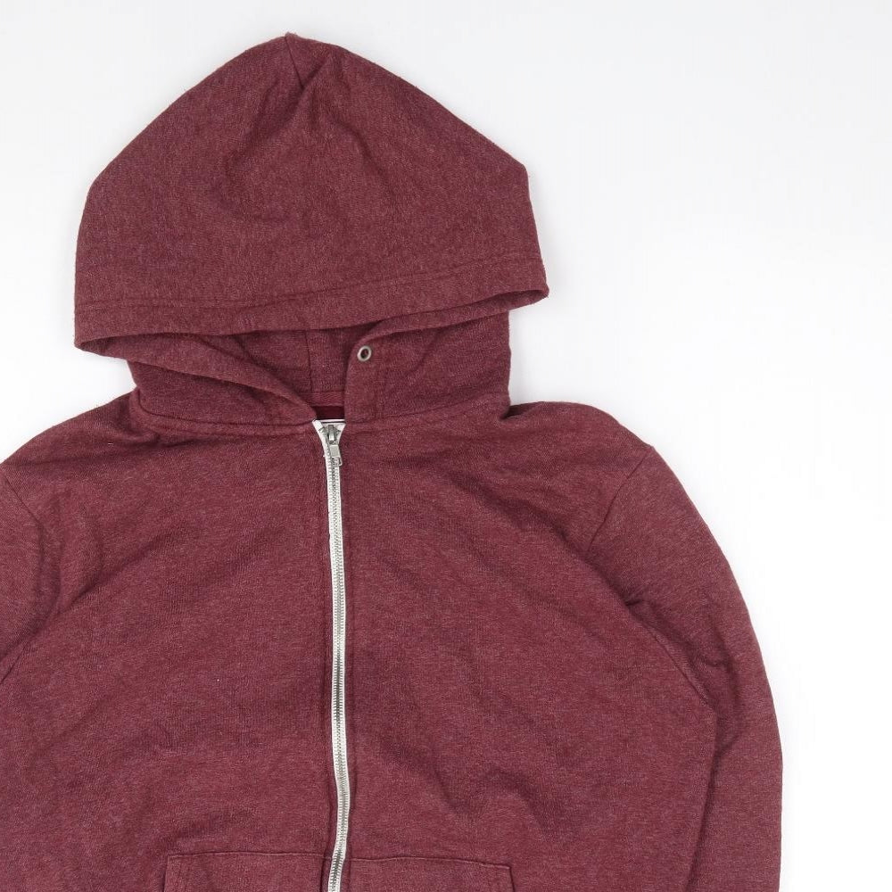 Primark Mens Red  Cotton Full Zip Hoodie Size M