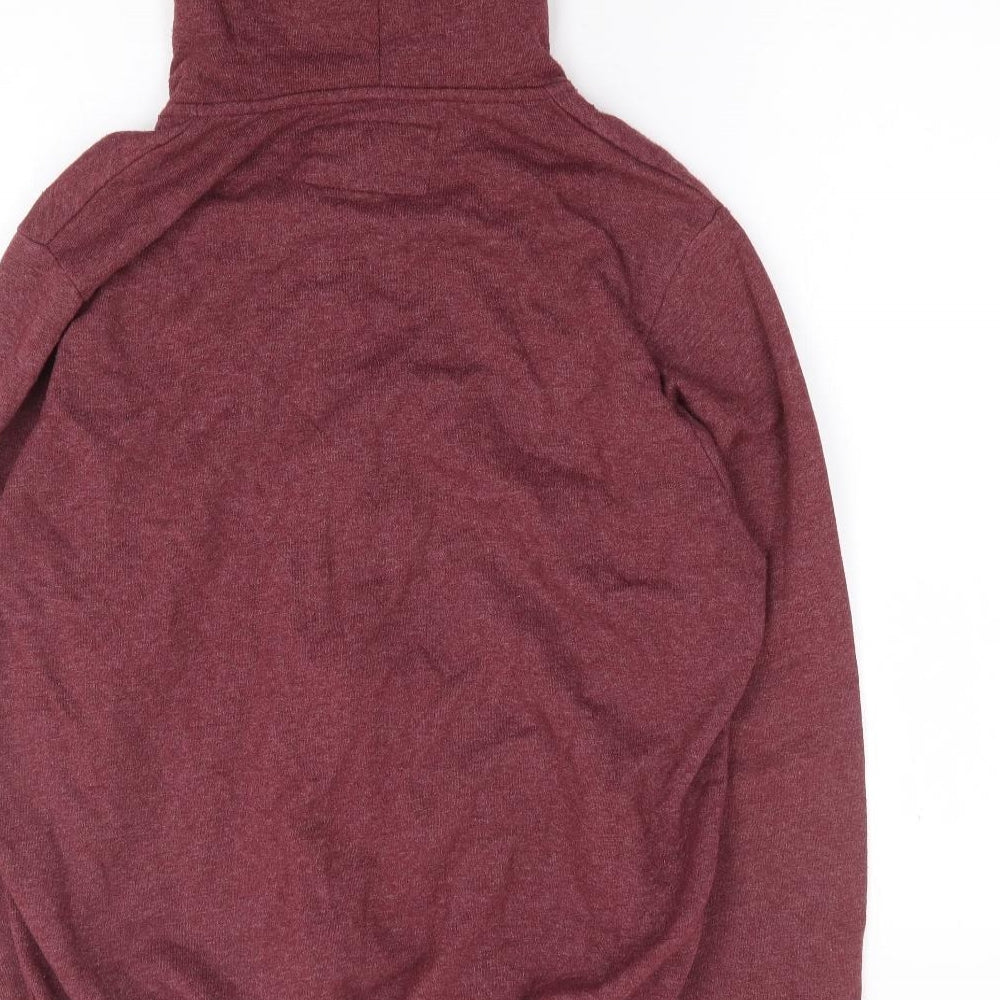 Primark Mens Red  Cotton Full Zip Hoodie Size M
