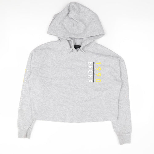 New Look Girls Grey  Cotton Pullover Hoodie Size 12-13 Years  Pullover