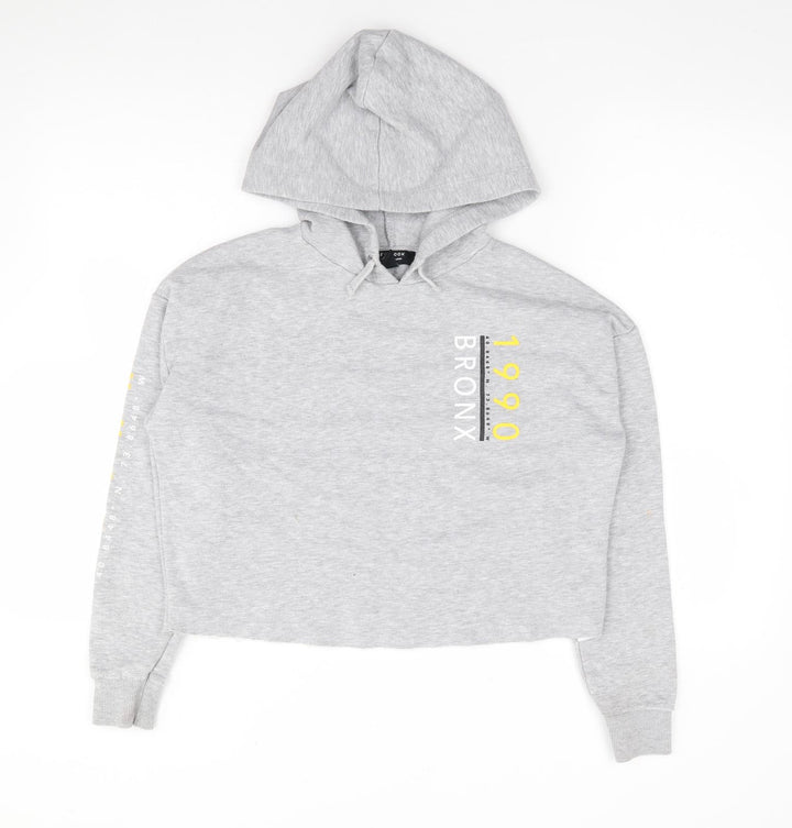 New Look Girls Grey  Cotton Pullover Hoodie Size 12-13 Years  Pullover