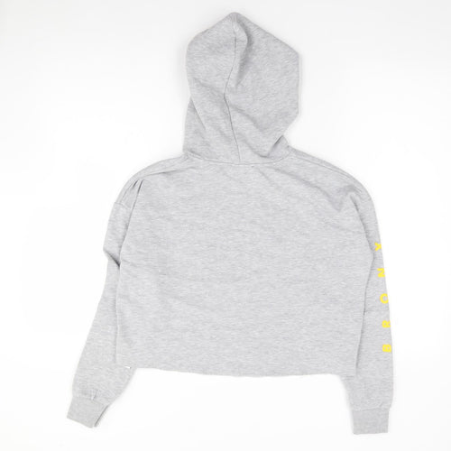 New Look Girls Grey  Cotton Pullover Hoodie Size 12-13 Years  Pullover