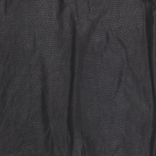 Pied A Terre Womens Black Animal Print Polyester Straight & Pencil Skirt Size 8   Zip