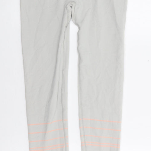 Preworn Womens Beige Striped Polyester Jogger Leggings Size S L27 in Regular