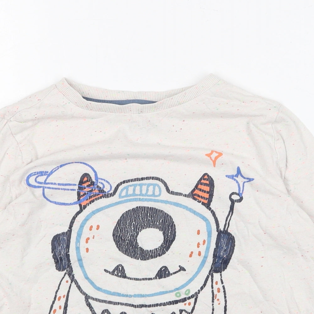 F&F Boys Multicoloured  Cotton Basic T-Shirt Size 6-7 Years Round Neck