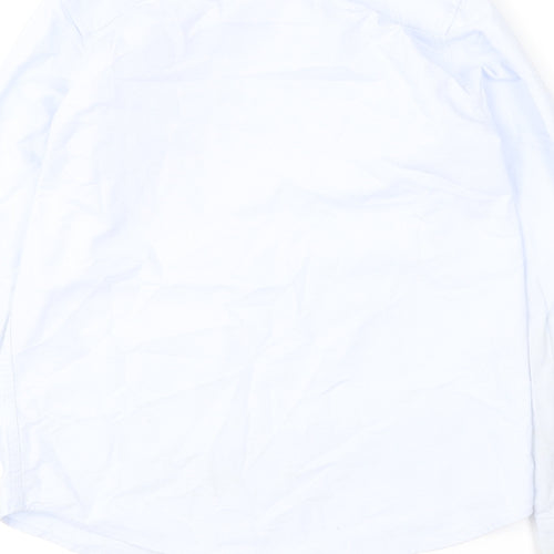 George Boys Blue  Cotton Basic Button-Up Size 10-11 Years Collared