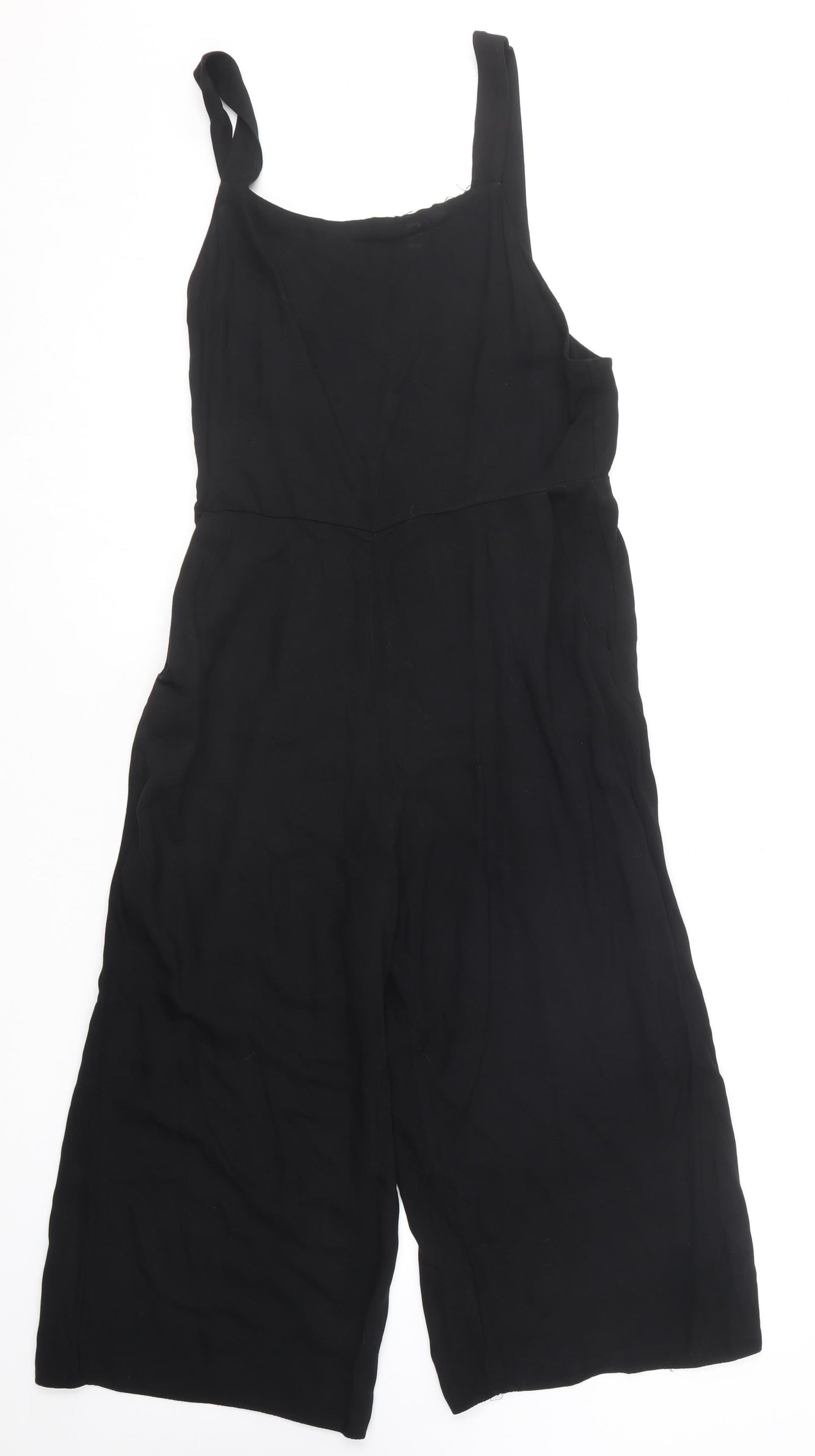 New Look Womens Black  Viscose Jumpsuit One-Piece Size 10