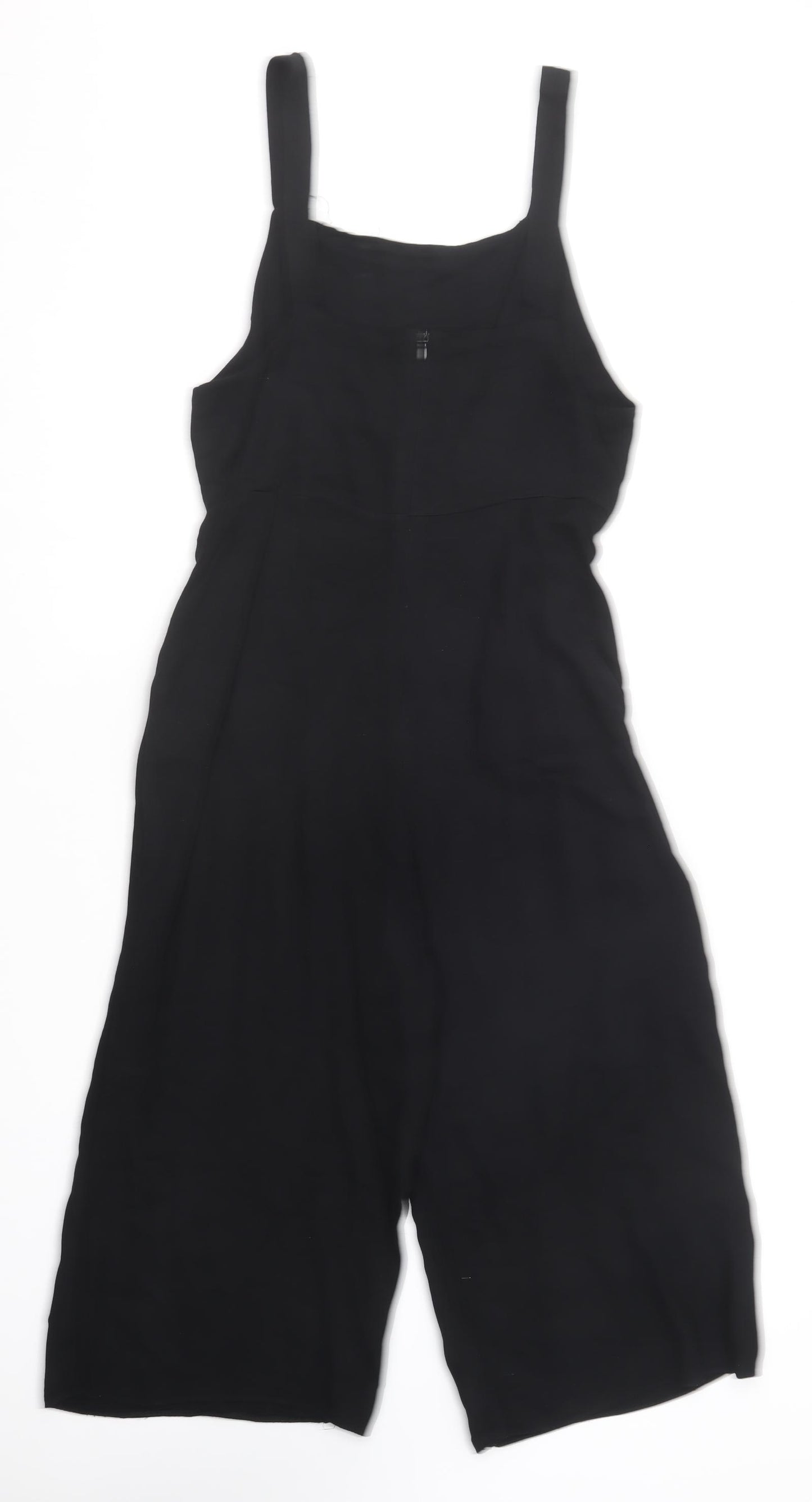 New Look Womens Black  Viscose Jumpsuit One-Piece Size 10