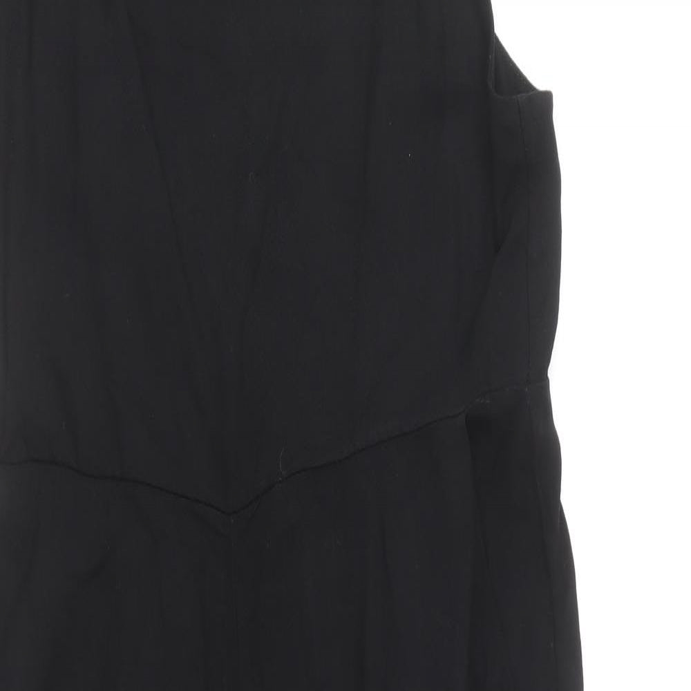 New Look Womens Black  Viscose Jumpsuit One-Piece Size 10