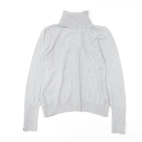 Savida Womens Grey Roll Neck  Viscose Pullover Jumper Size S
