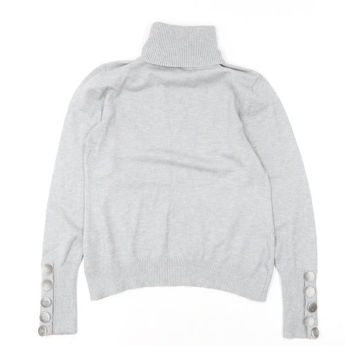 Savida Womens Grey Roll Neck  Viscose Pullover Jumper Size S