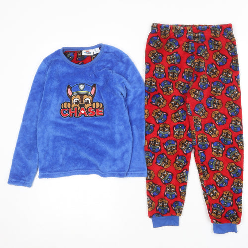 Primark Boys Blue Geometric Polyester  Pyjama Set Size 6-7 Years   - Paw Patrol
