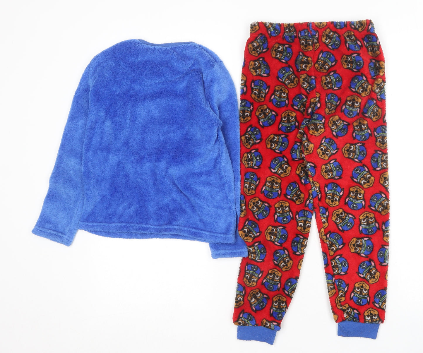 Primark Boys Blue Geometric Polyester  Pyjama Set Size 6-7 Years   - Paw Patrol