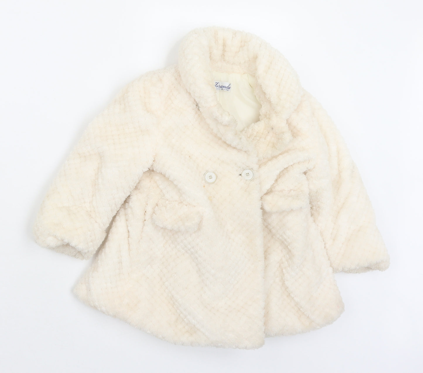 Miranda Girls Ivory   Pea Coat Coat Size 2 Years  Button
