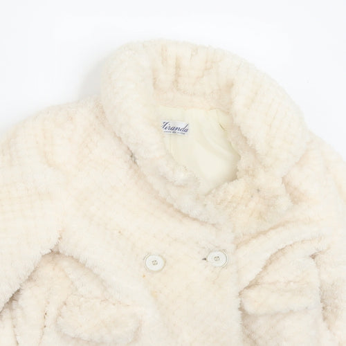 Miranda Girls Ivory   Pea Coat Coat Size 2 Years  Button