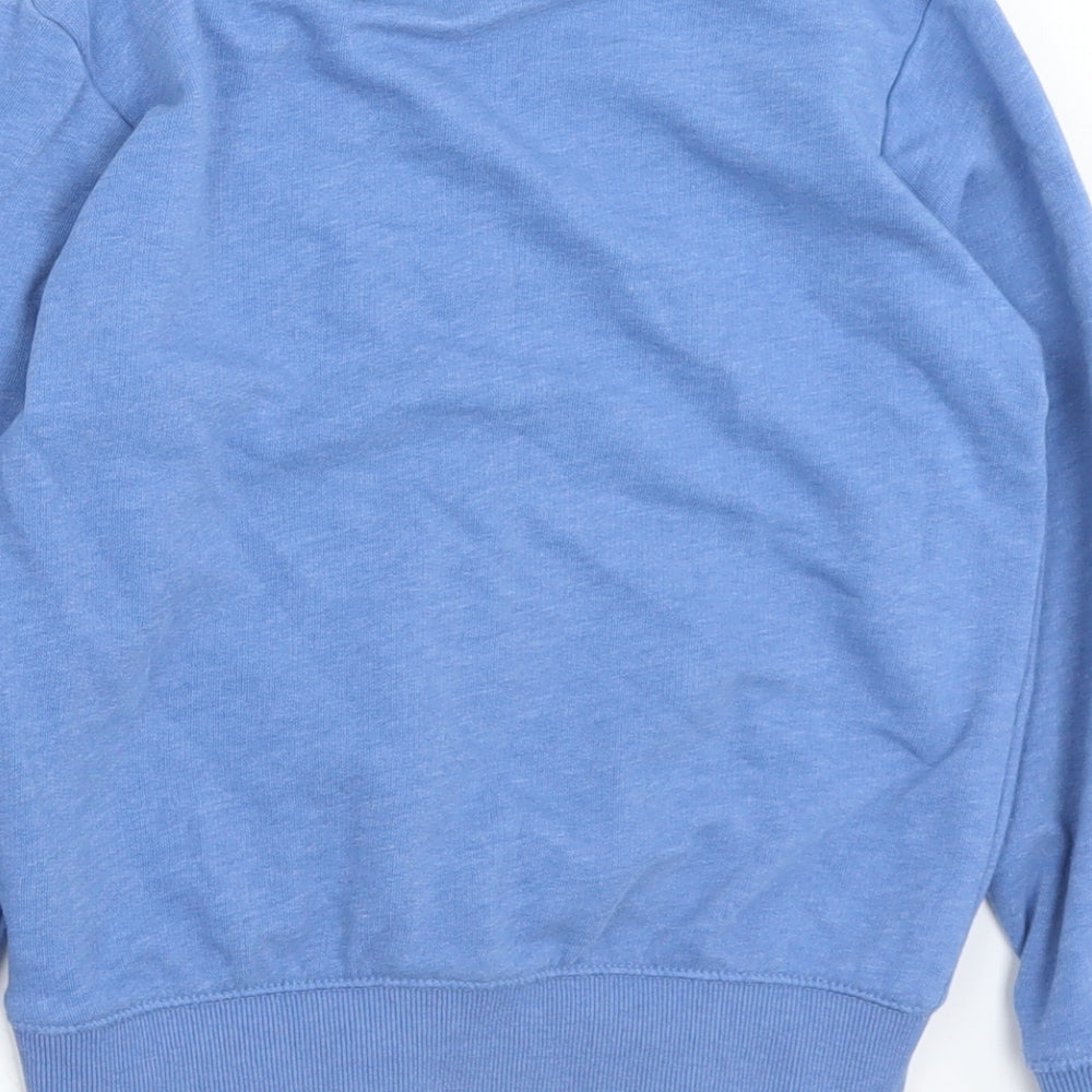 NEXT Boys Blue Camouflage Cotton Pullover Sweatshirt Size 5-6 Years   - Crocodile