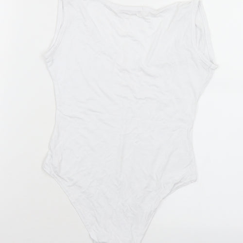Rebel Womens White  Viscose Unitard One-Piece Size 10  Snap