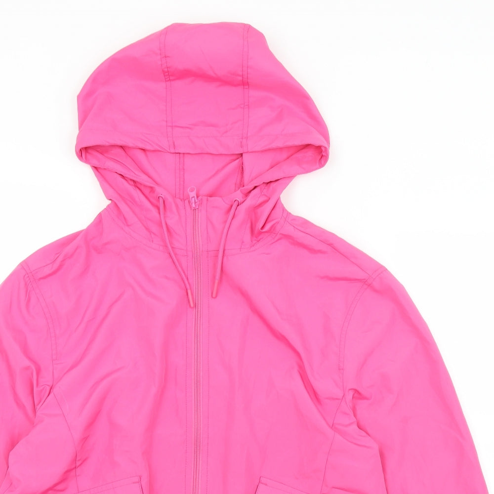 Primark Womens Pink   Windbreaker Jacket Size 6  Zip - 6-8