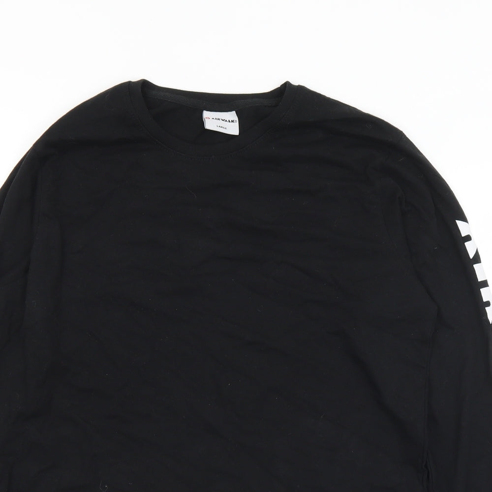 AIRWALK Mens Black  Cotton Pullover Sweatshirt Size L   - Airwalk