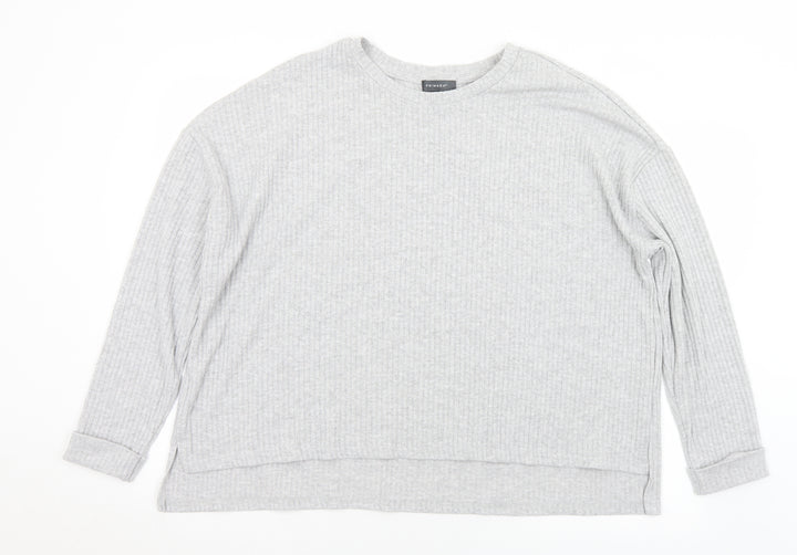 Primark Womens Grey Round Neck Polyester Pullover Jumper Size 18 - 18-20