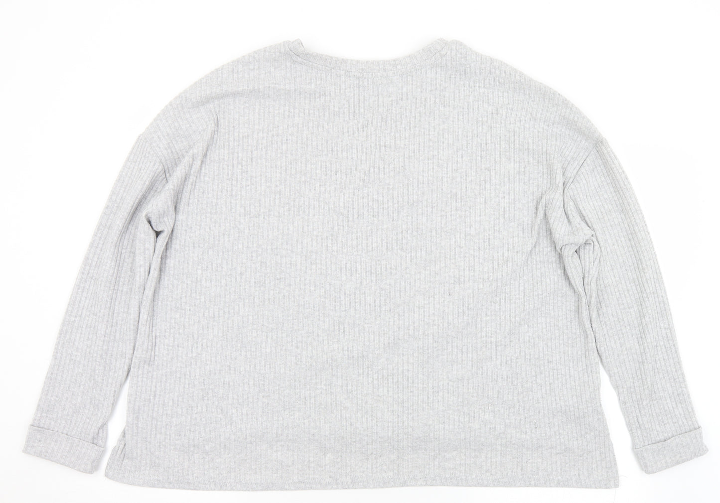 Primark Womens Grey Round Neck  Polyester Pullover Jumper Size 18   - 18-20