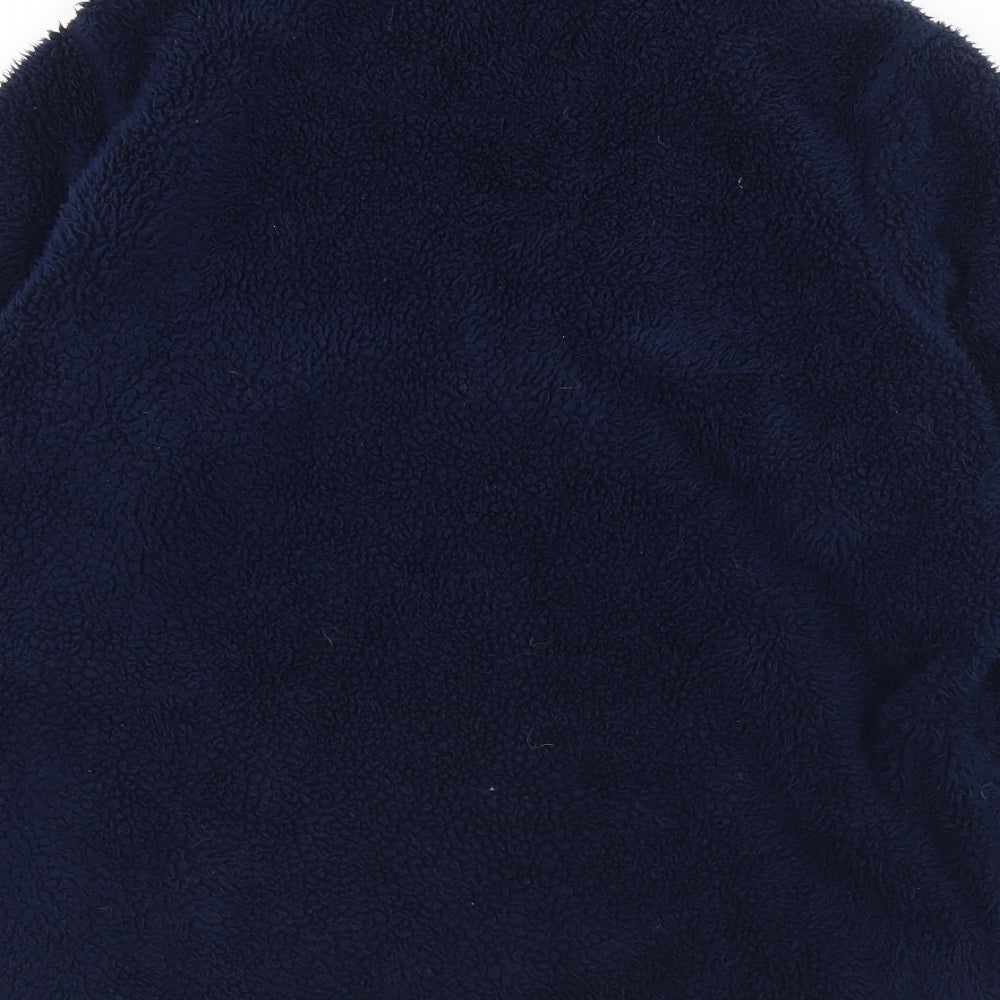 TU Womens Blue Collared  Polyester Pullover Jumper Size 18