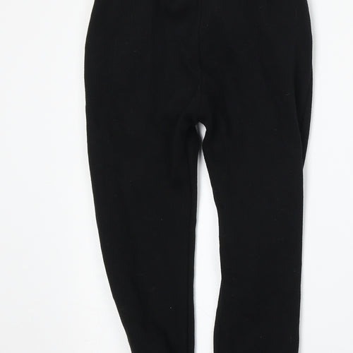 H&M Girls Black  Cotton Jogger Trousers Size 7-8 Years  Regular  - Skeleton