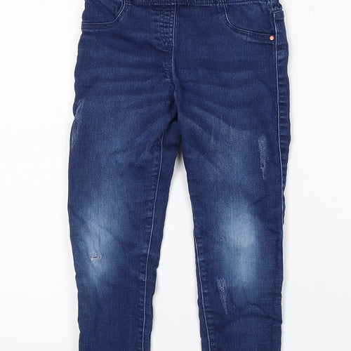F&F Girls Blue  Cotton Skinny Jeans Size 6-7 Years  Regular