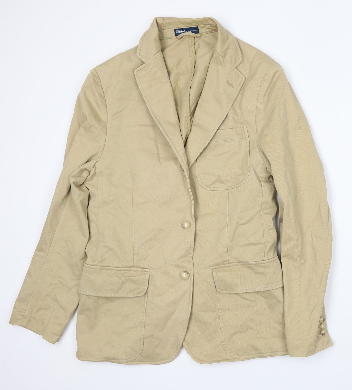 Ralph Lauren Mens Beige  Cotton Jacket Blazer Size M