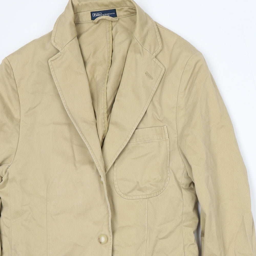 Ralph Lauren Mens Beige  Cotton Jacket Blazer Size M