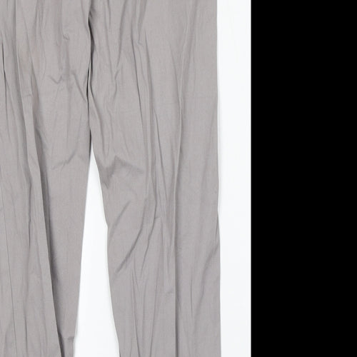 New Look Womens Grey  Cotton Straight Jeans Size 14 L32 in Regular