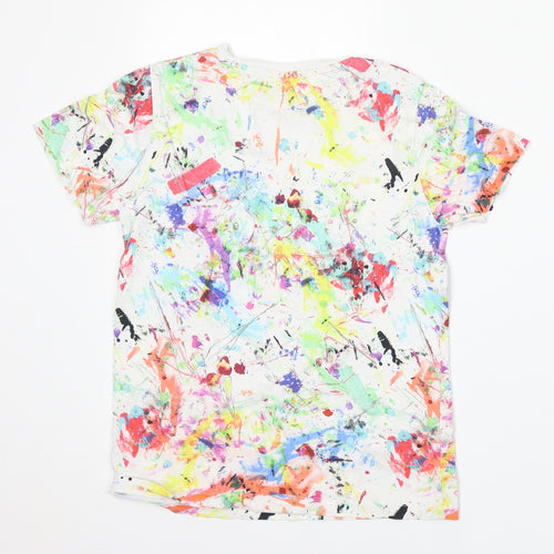 NEXT Boys Multicoloured Geometric Cotton Basic T-Shirt Size 9 Years Round Neck