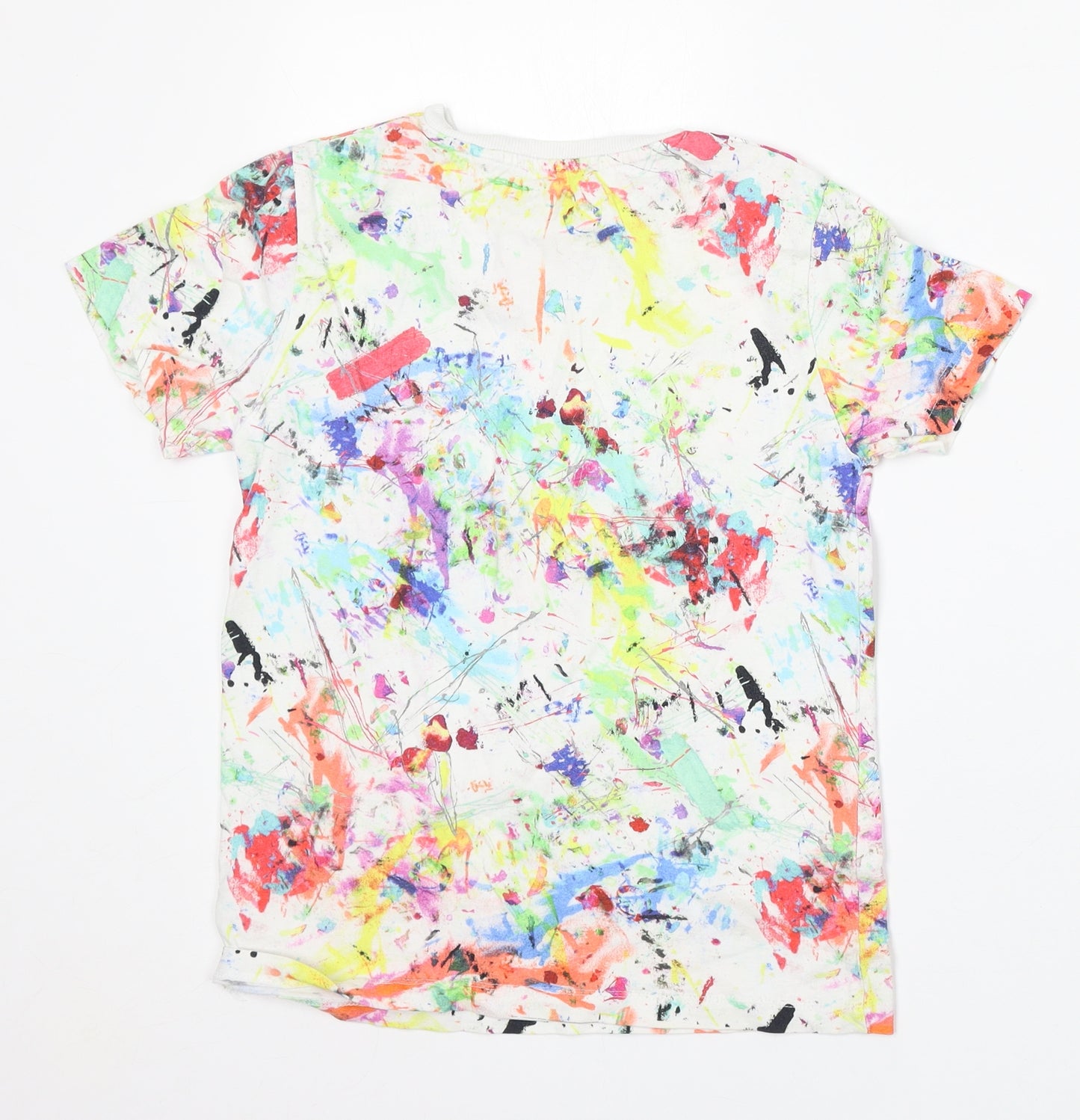 NEXT Boys Multicoloured Geometric Cotton Basic T-Shirt Size 9 Years Round Neck