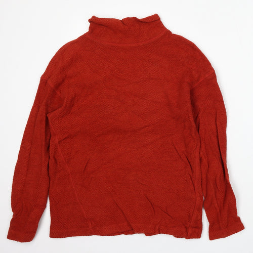 Spirit Womens Red Roll Neck  Cotton Pullover Jumper Size M