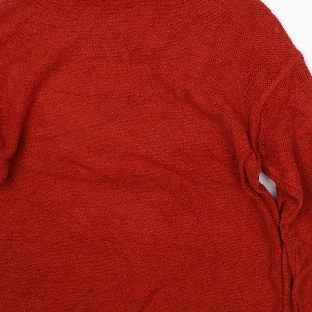 Spirit Womens Red Roll Neck  Cotton Pullover Jumper Size M