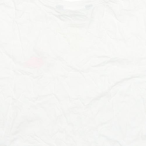915 Generation Girls White  Cotton Basic T-Shirt Size 10-11 Years Round Neck